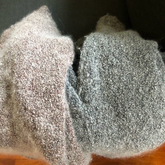 Talbots cardigan,sz.S gray/brown merino wool - Picture 5 of 6